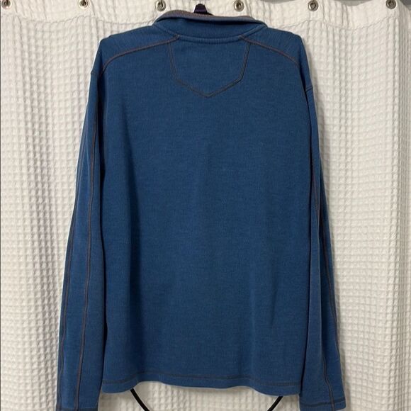 Eddie Bauer Blue Men's Quarter-Zip Size L - Picture 3 of 5